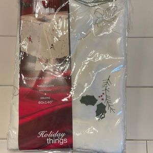 Holiday Christmas 60x140 oblong tablecloth